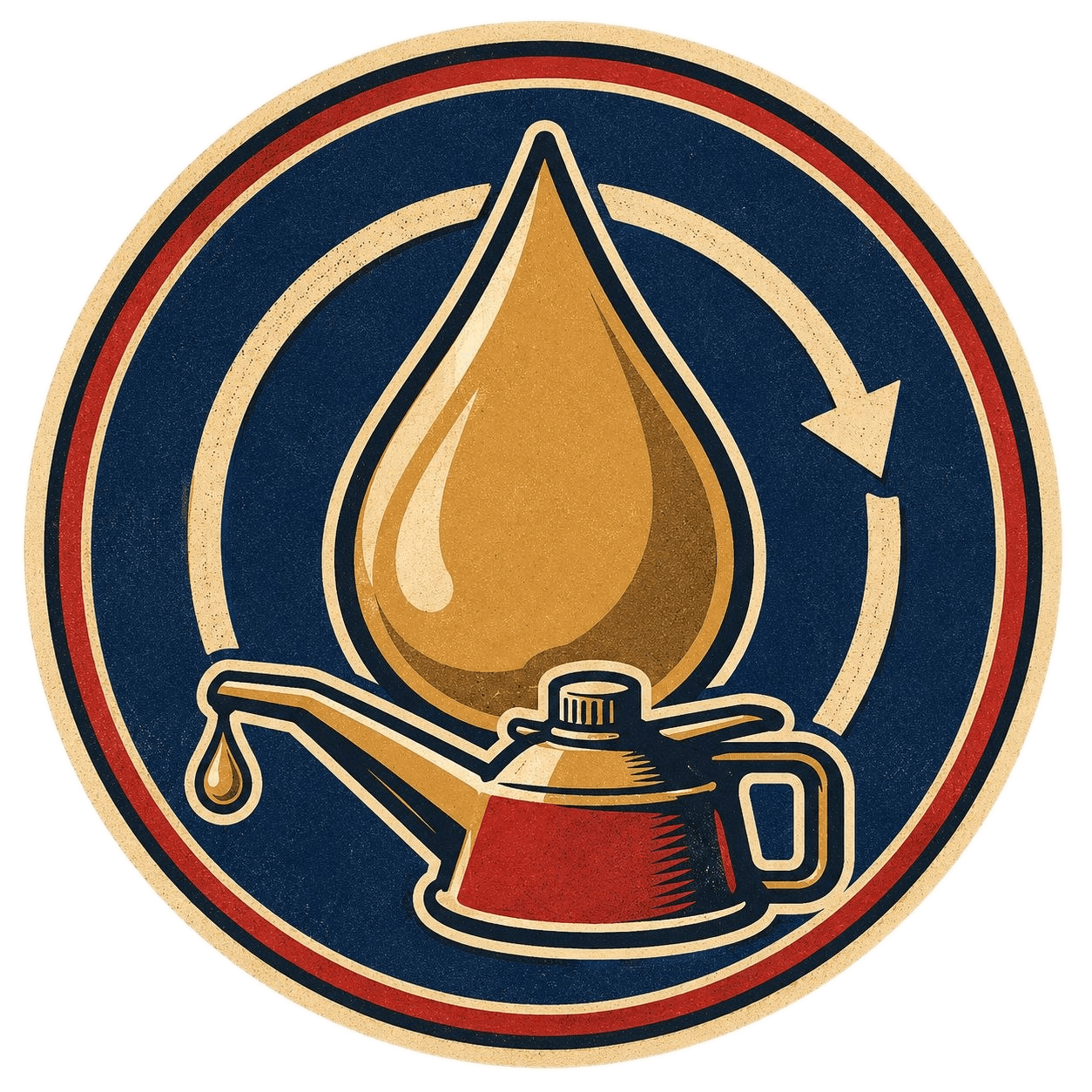 Maintenance and oil change service badge